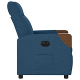 Fauteuil inclinable électrique Bleu Tissu