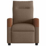 Fauteuil inclinable de massage électrique marron tissu