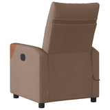 Fauteuil inclinable de massage électrique marron tissu