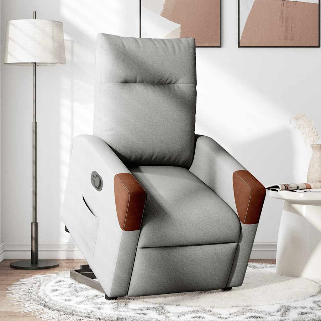 Fauteuil inclinable gris nuage tissu