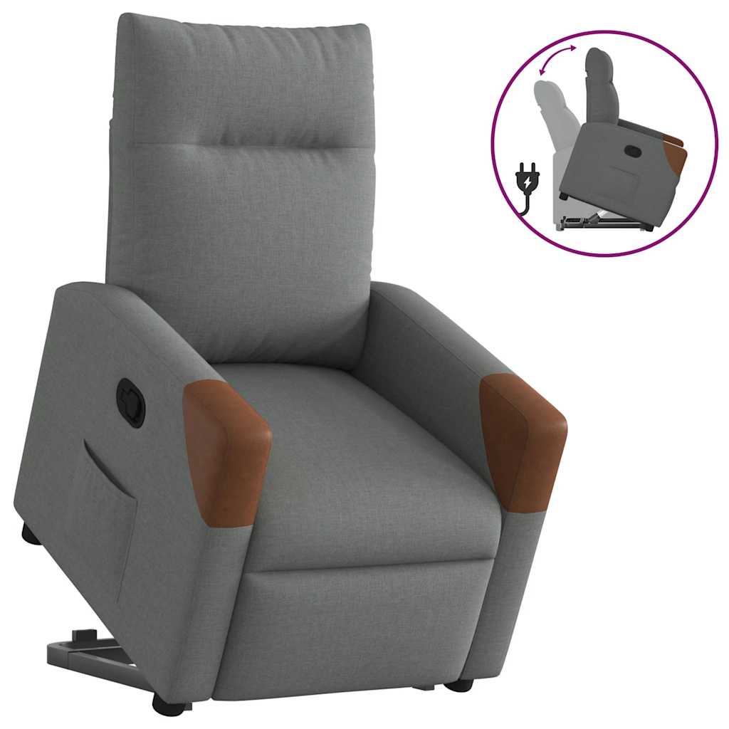 Fauteuil inclinable Gris foncé Tissu