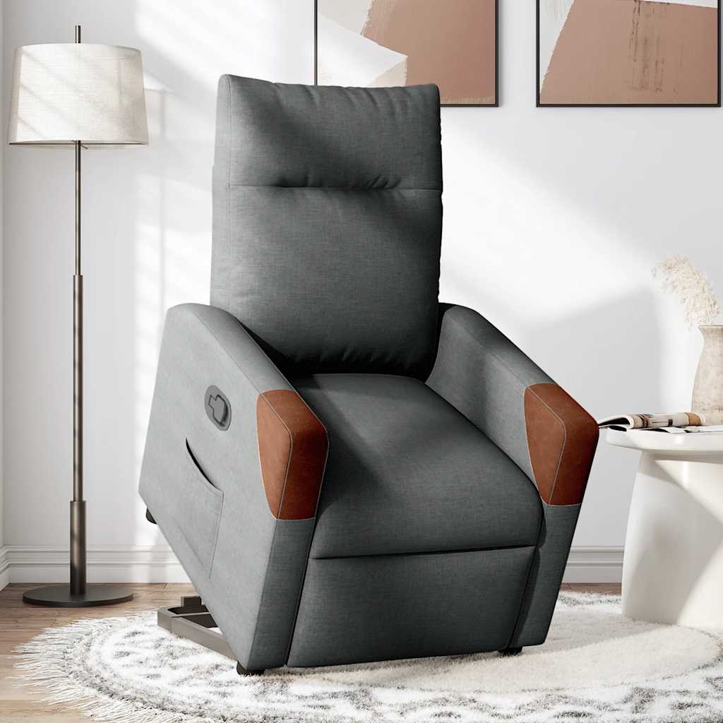 Fauteuil inclinable Gris foncé Tissu