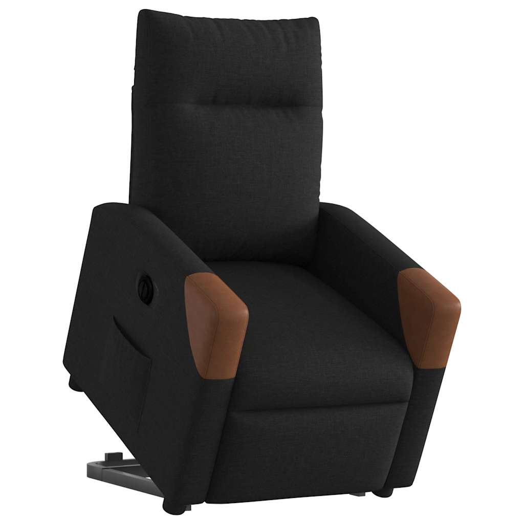 Fauteuil inclinable électrique noir tissu