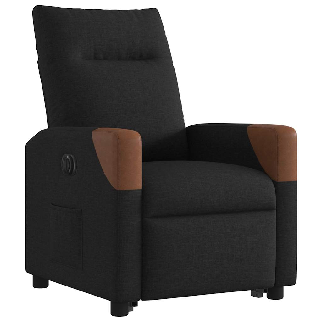 Fauteuil inclinable électrique noir tissu