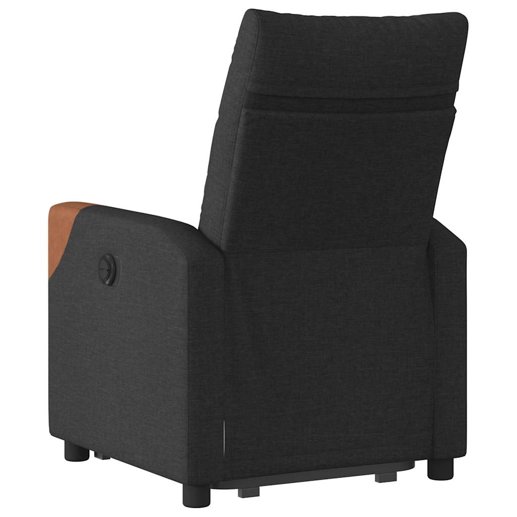 Fauteuil inclinable électrique noir tissu