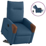 Fauteuil inclinable électrique bleu tissu