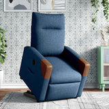 Fauteuil inclinable électrique bleu tissu