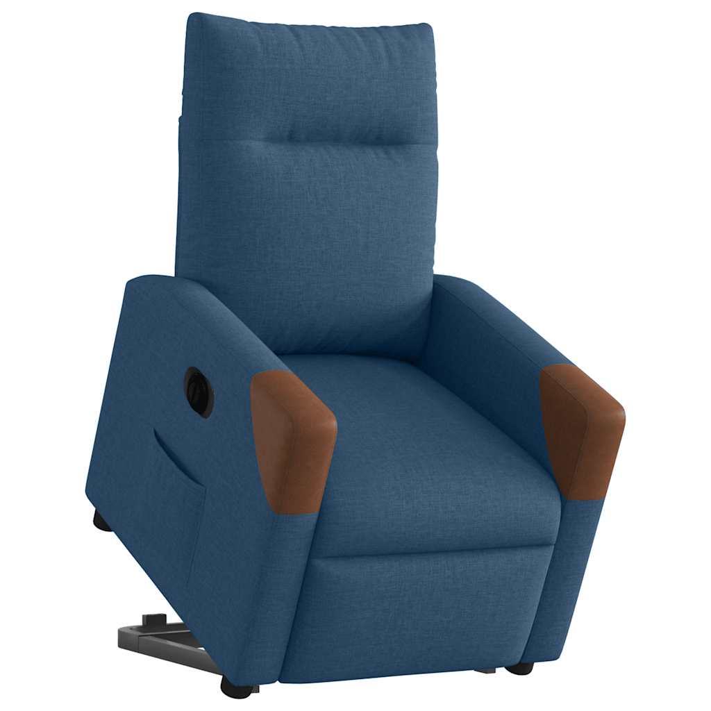 Fauteuil inclinable électrique bleu tissu