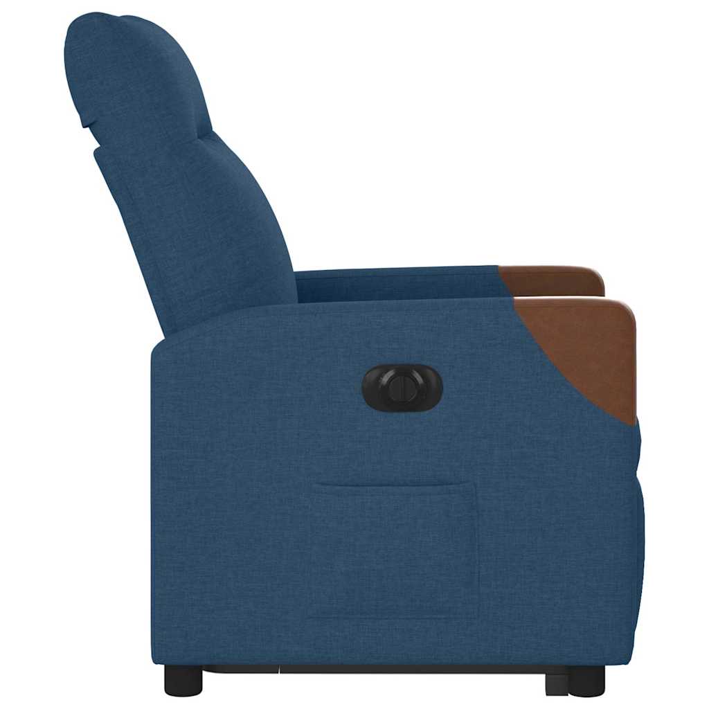 Fauteuil inclinable électrique bleu tissu