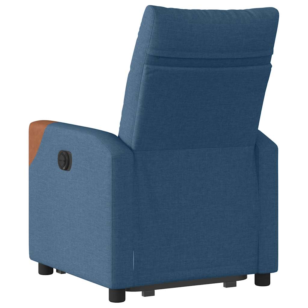 Fauteuil inclinable électrique bleu tissu