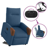 Fauteuil inclinable électrique bleu tissu