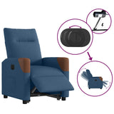 Fauteuil inclinable électrique bleu tissu