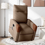 Fauteuil inclinable de massage électrique Marron Tissu