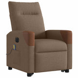 Fauteuil inclinable de massage électrique Marron Tissu