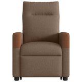 Fauteuil inclinable de massage électrique Marron Tissu