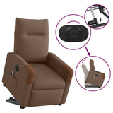 Fauteuil inclinable de massage électrique Marron Tissu