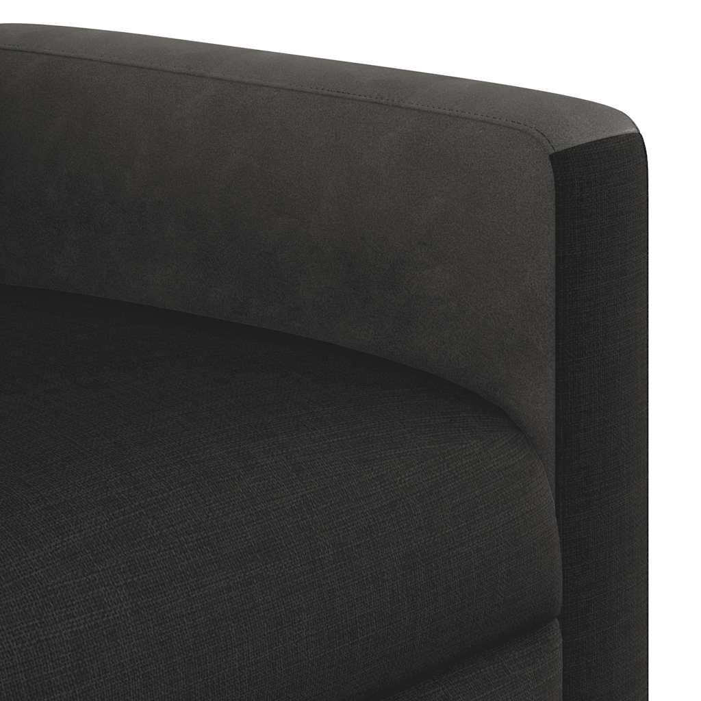 Fauteuil inclinable électrique Noir Tissu