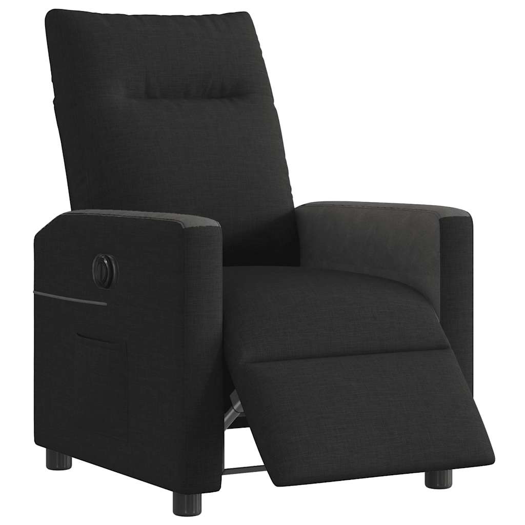 Fauteuil inclinable électrique Noir Tissu