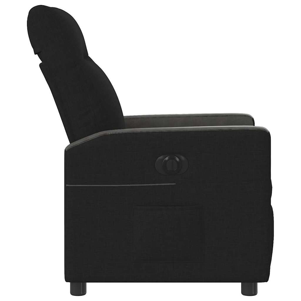 Fauteuil inclinable électrique Noir Tissu