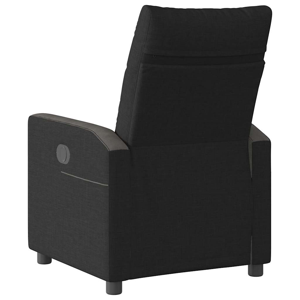 Fauteuil inclinable électrique Noir Tissu