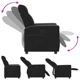 Fauteuil inclinable électrique Noir Tissu