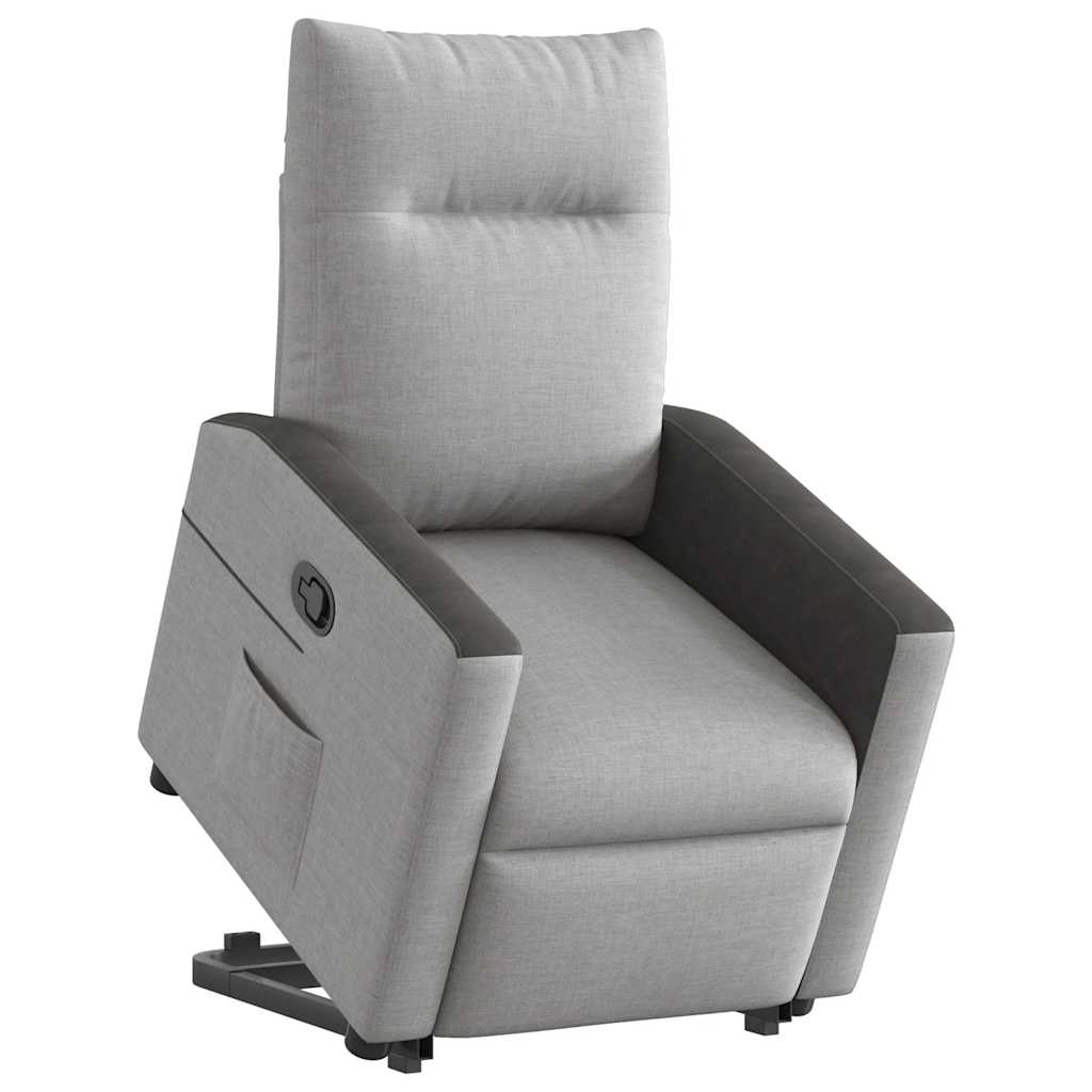 Fauteuil inclinable gris nuage tissu