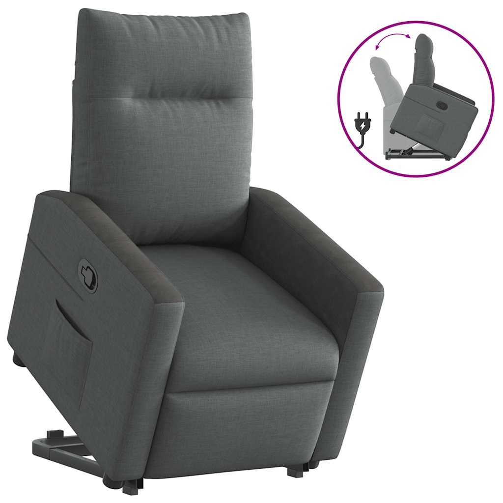 Fauteuil inclinable Gris foncé Tissu