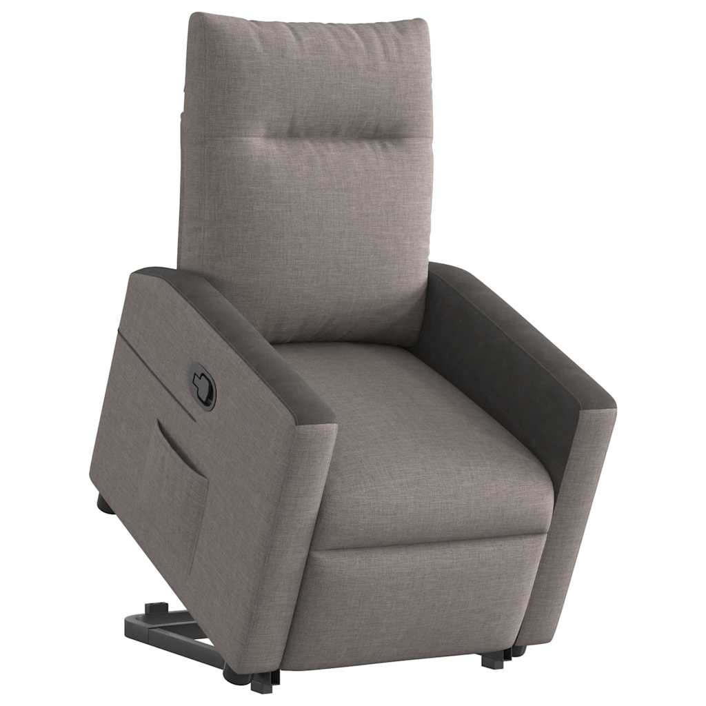 Fauteuil inclinable taupe tissu