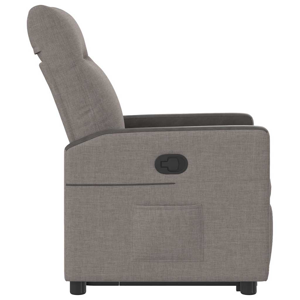 Fauteuil inclinable taupe tissu