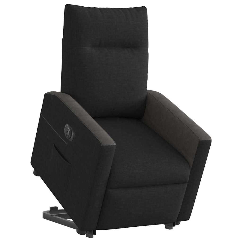 Fauteuil inclinable électrique noir tissu