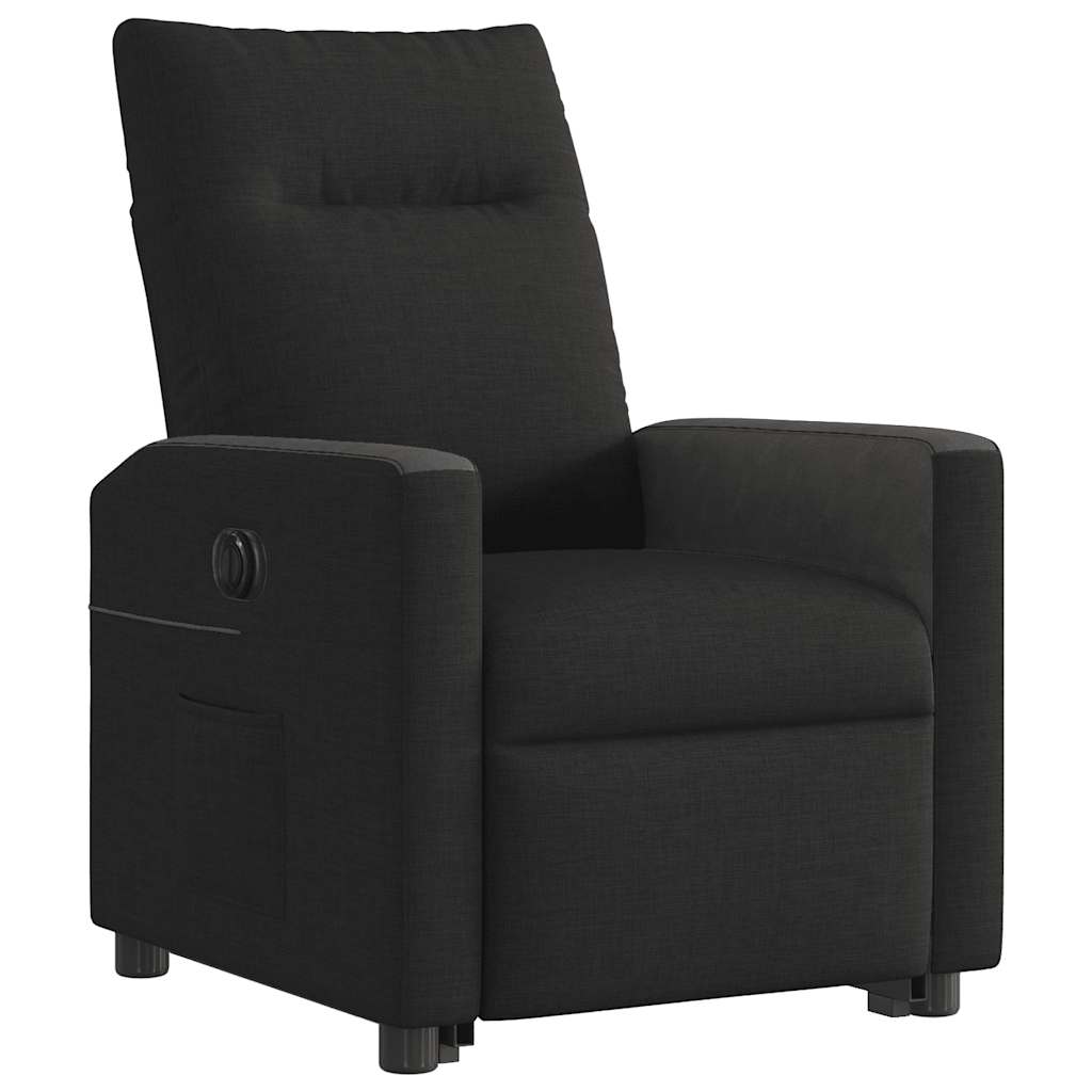 Fauteuil inclinable électrique noir tissu