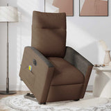 Fauteuil inclinable de massage électrique Marron Tissu