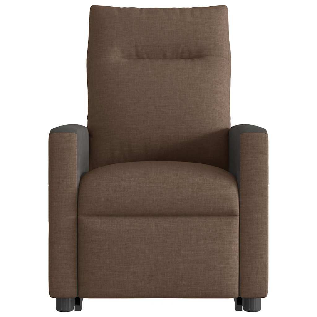 Fauteuil inclinable de massage électrique Marron Tissu