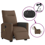 Fauteuil inclinable de massage électrique Marron Tissu