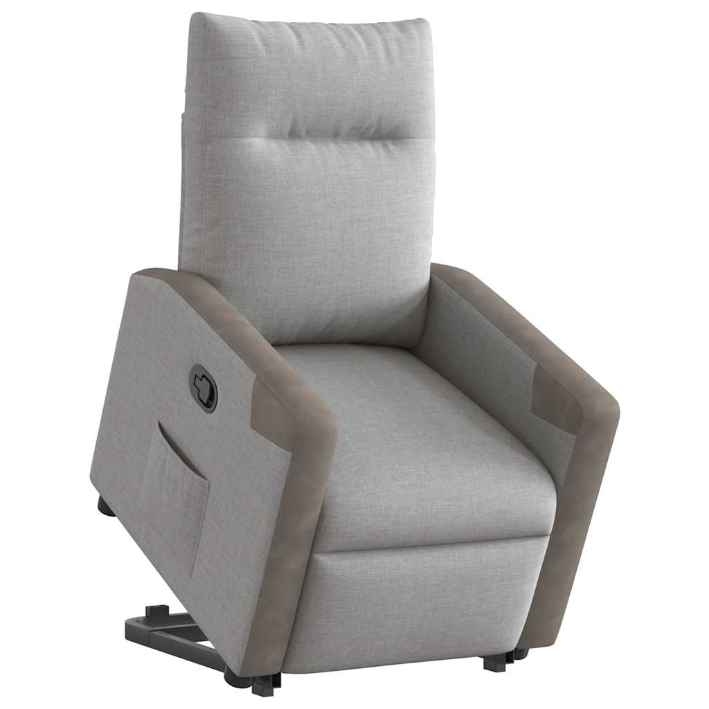 Fauteuil inclinable gris nuage tissu