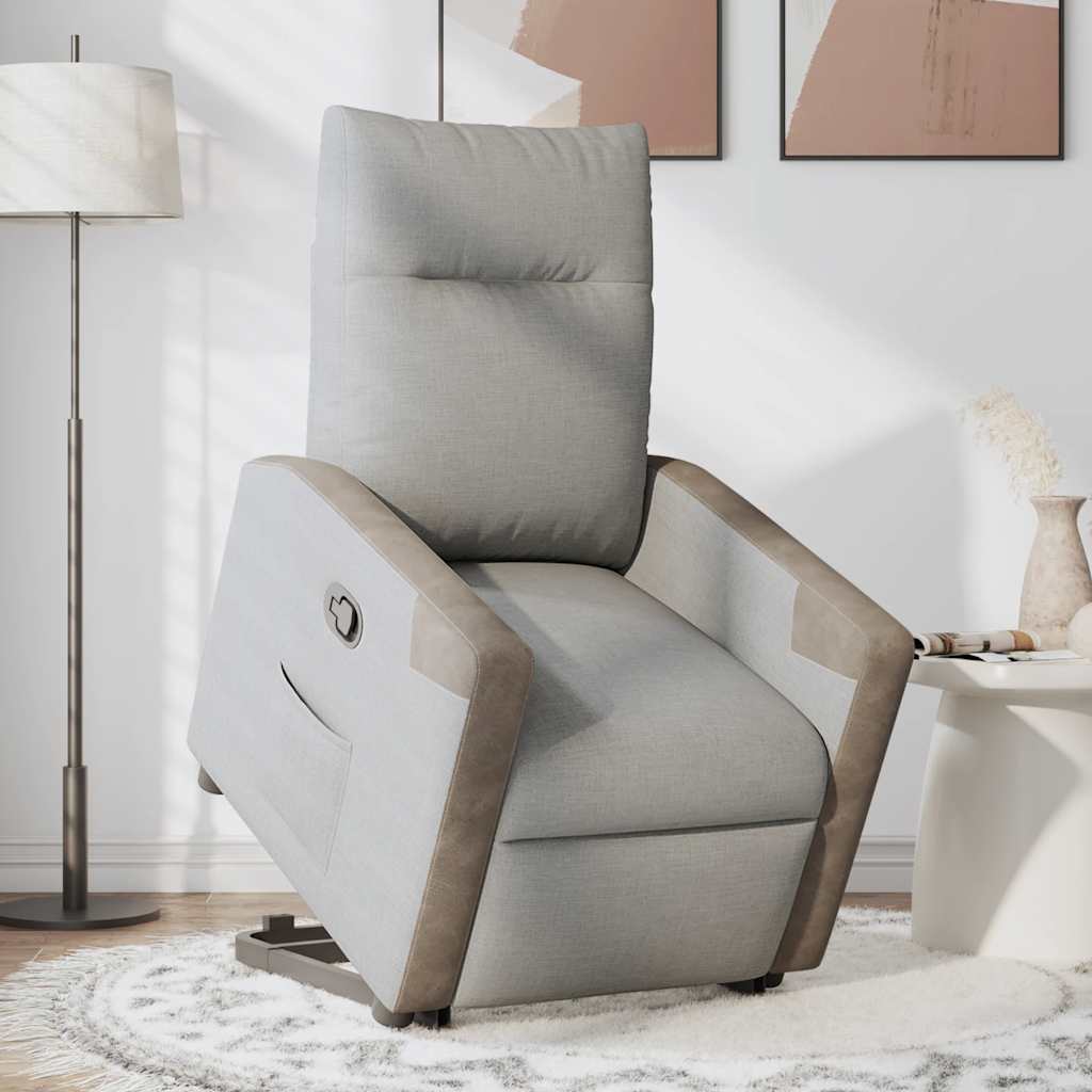 Fauteuil inclinable gris nuage tissu