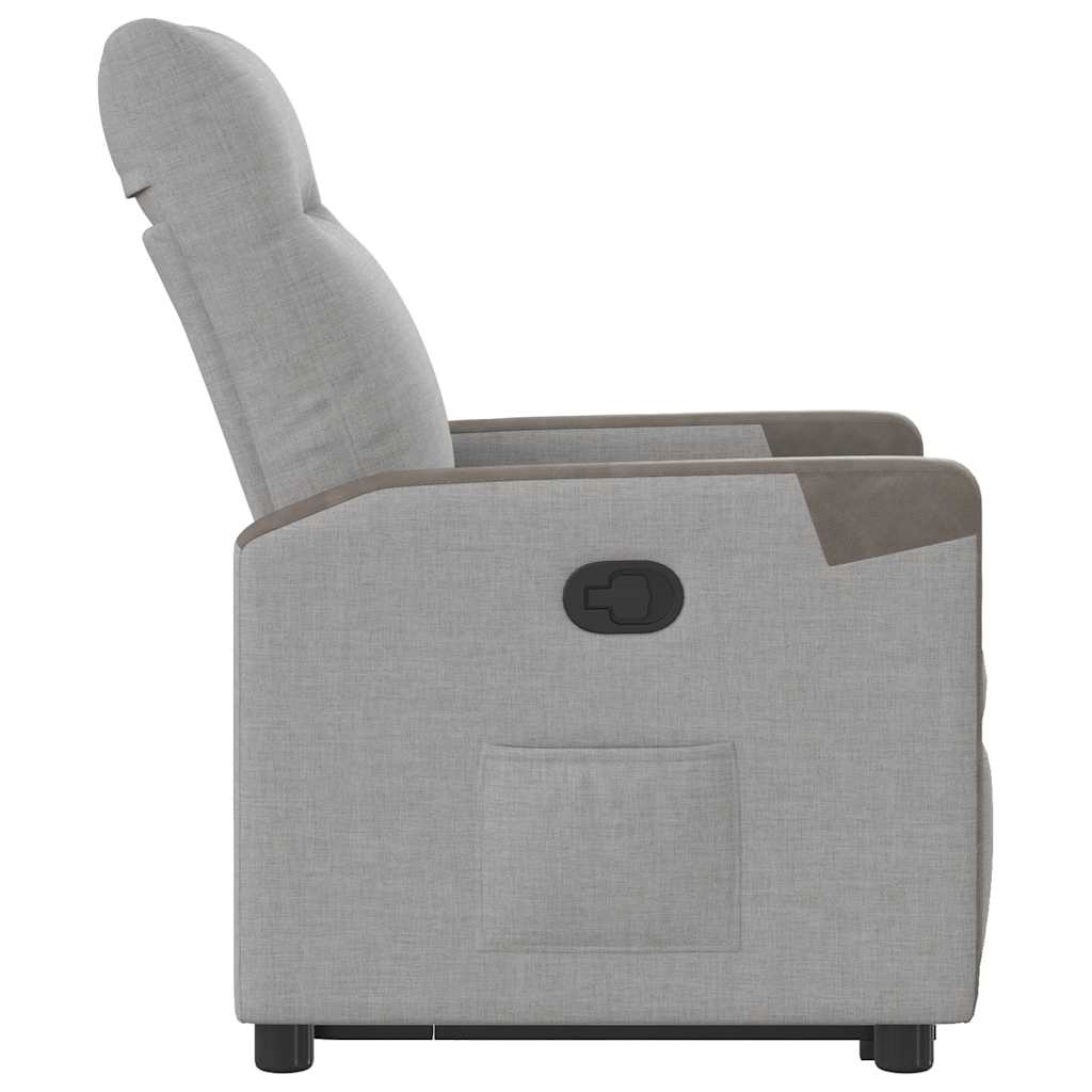 Fauteuil inclinable gris nuage tissu