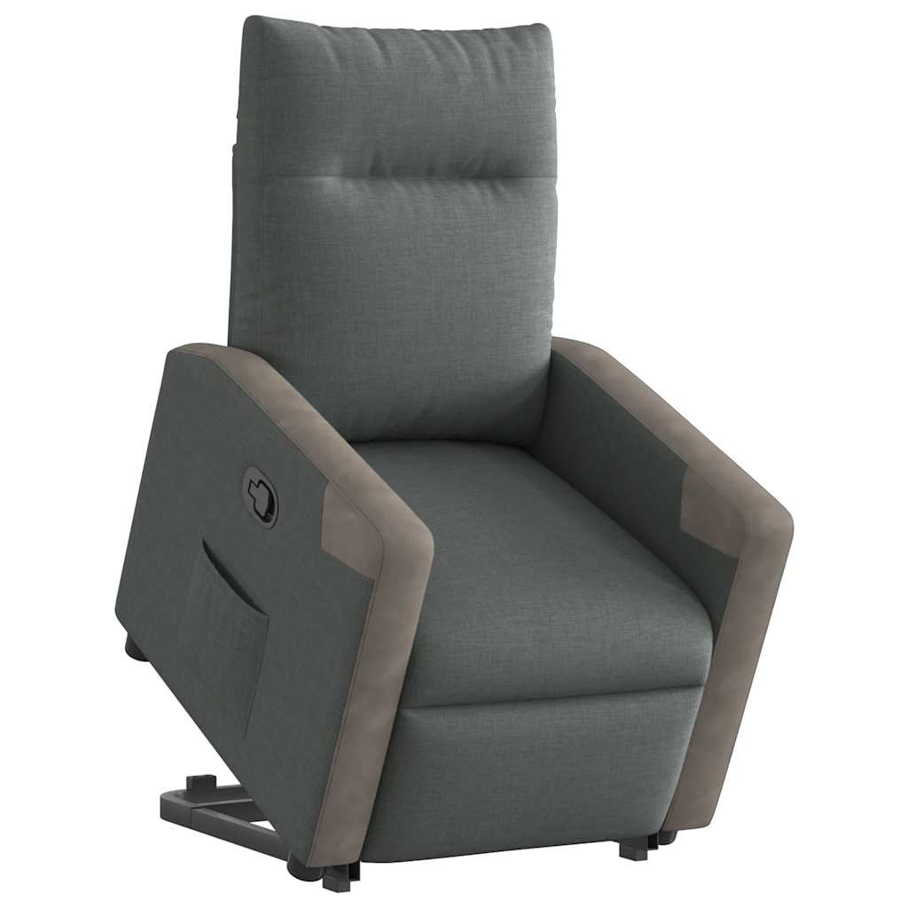 Fauteuil inclinable Gris foncé Tissu