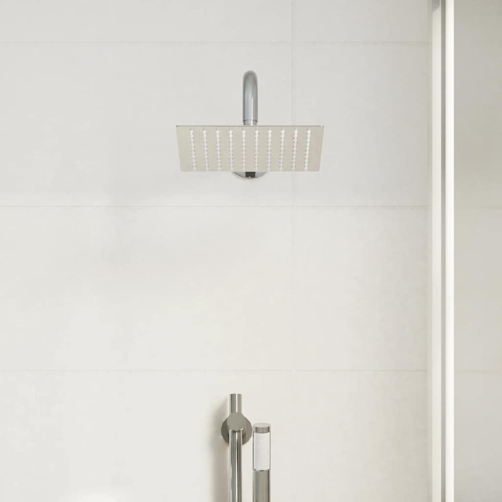 Pomme de douche pluie acier inoxydable 304 20x20 cm carrée