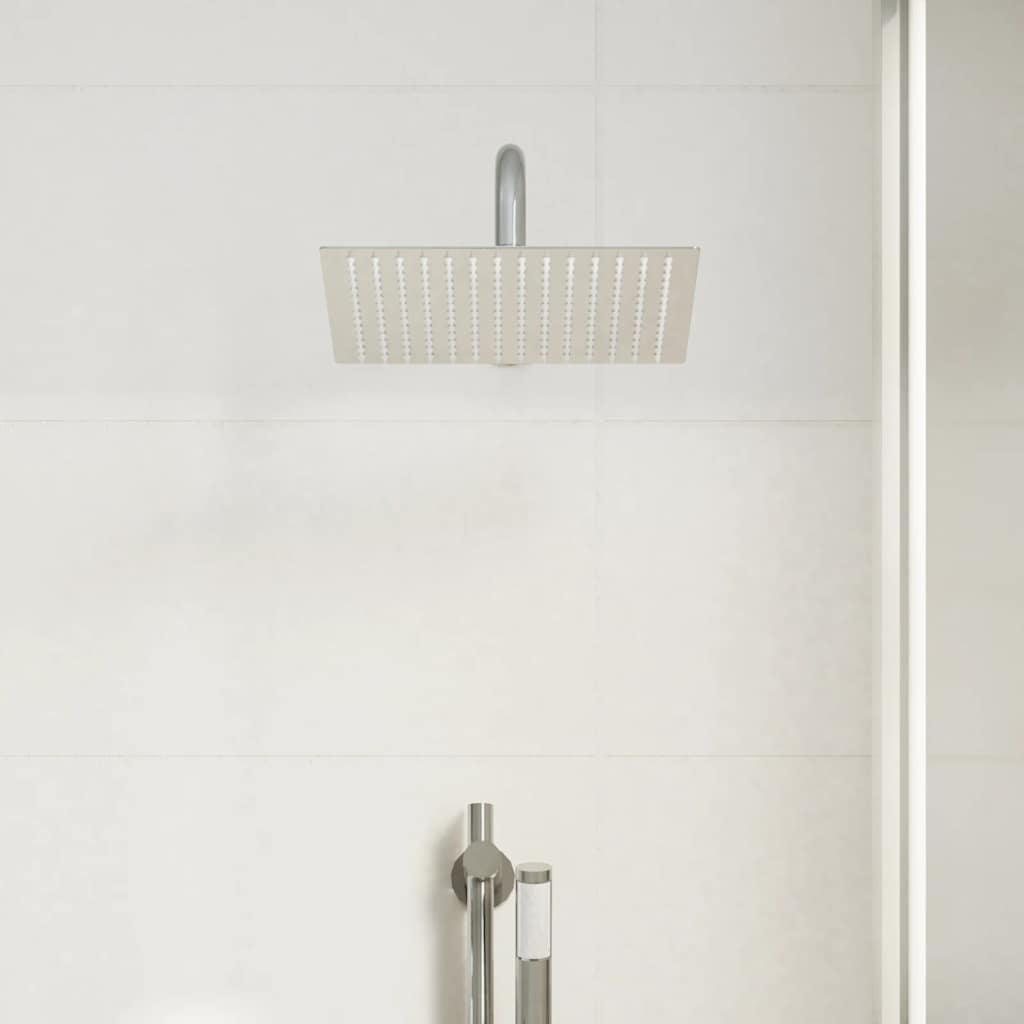 Pomme de douche pluie acier inoxydable 304 25x25 cm carrée