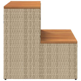 Beige hot tub step 50x50x50.5 cm solid acacia polyrattan