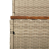 Beige hot tub step 50x50x50.5 cm solid acacia polyrattan