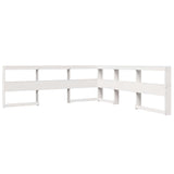 Lit bibliothèque sans matelas blanc 180x200 cm bois pin massif