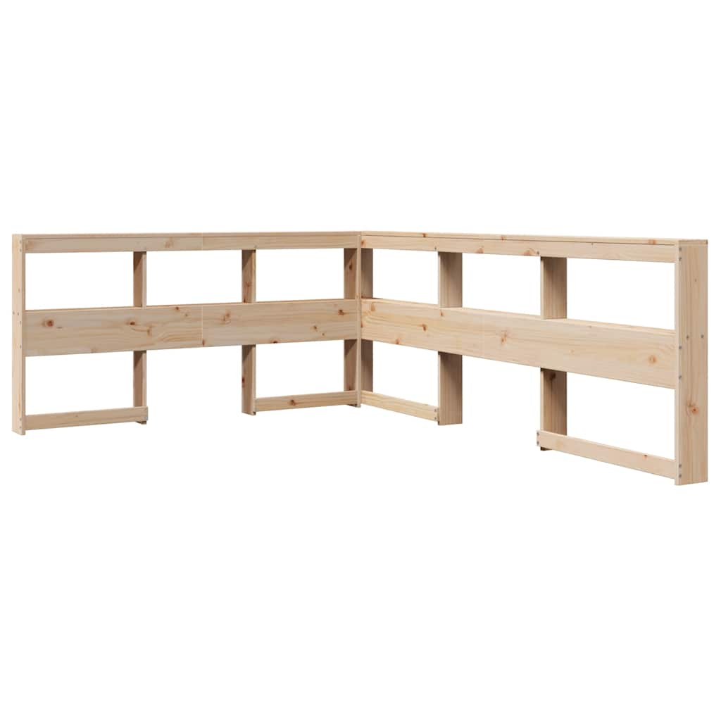 Library bed without mattress 140x200 cm solid pine wood