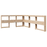 Library bed without mattress 140x200 cm solid pine wood