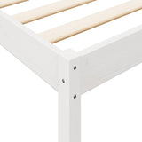 Lit bibliothèque sans matelas blanc 120x200 cm bois pin massif