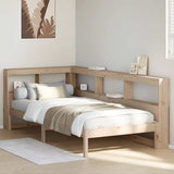 Library bed without mattress 100x200 cm solid pine wood