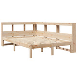 Lit bibliothèque sans matelas 120x190 cm bois de pin massif