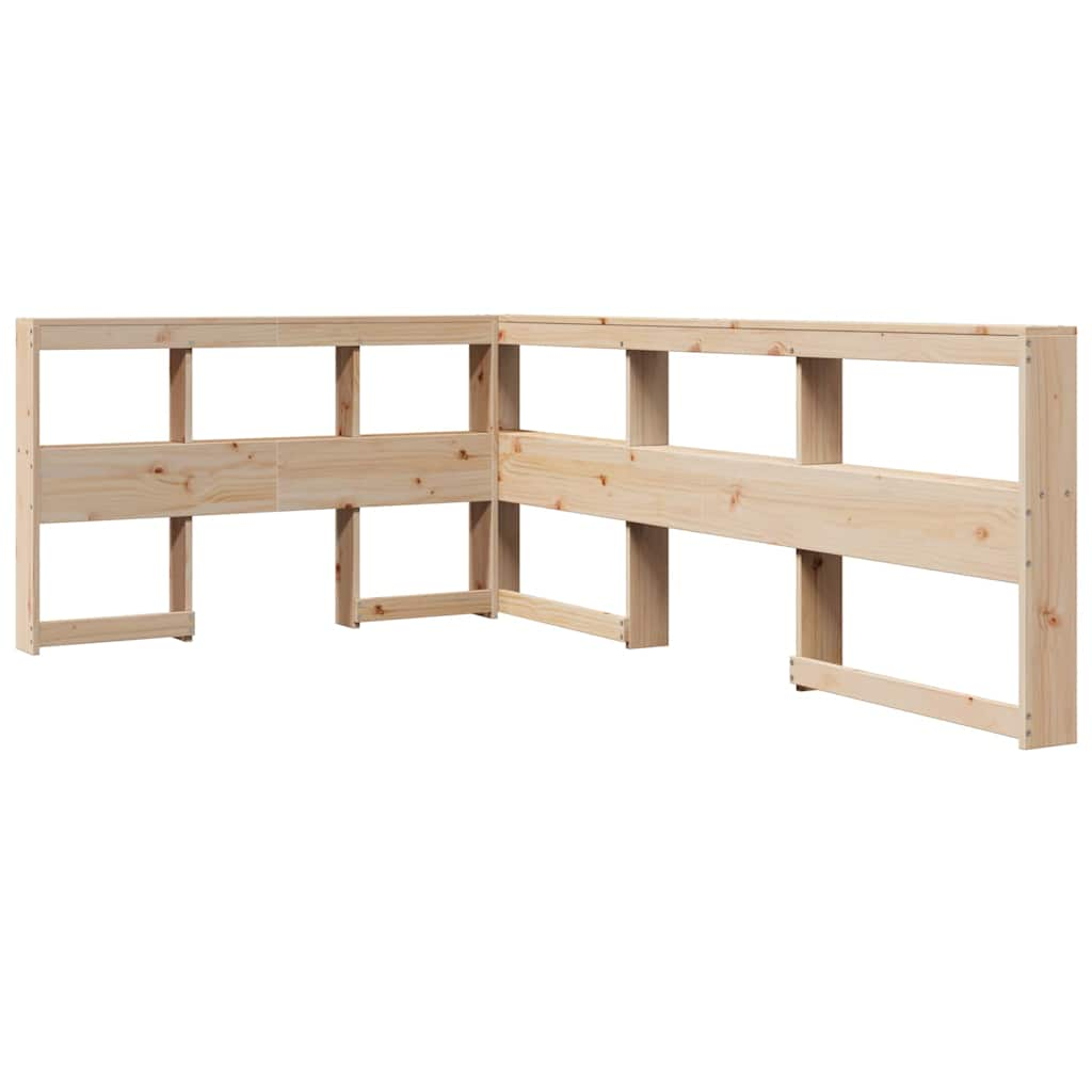 Lit bibliothèque sans matelas 120x190 cm bois de pin massif