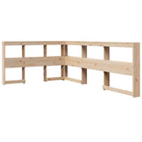 Lit bibliothèque sans matelas 120x190 cm bois de pin massif